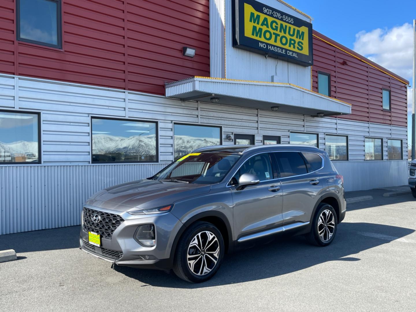 2019 GRAY HYUNDAI SANTA FE LIMITED 2.0T (5NMS5CAA6KH) with an 2.0L engine, Automatic transmission, located at 1960 Industrial Drive, Wasilla, 99654, (907) 274-2277, 61.573475, -149.400146 - Photo#0